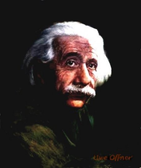 Albert Einstein, 14.03.1879 - 18.04.1955  von Kunstcarlo Uwe Offner aus Wanfried